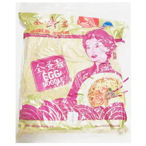 FZ GOLD STAR FRESH EGG NOODLE (PINK) – FINE 1KG